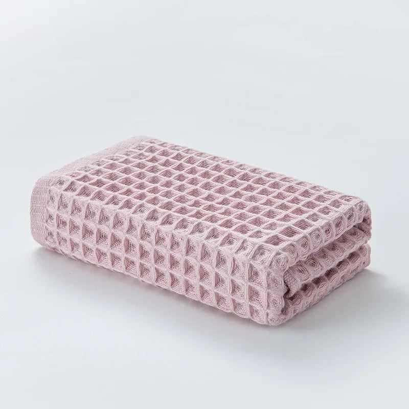 1/4/6pcs Cotton Bath Towel Set for Adult Child Super Absorbent Soft Bathroom Waffle Towel Solid Color Kitchen Clean Towels