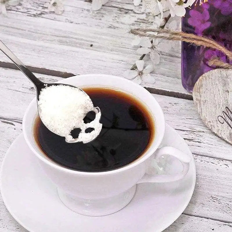 Creative Skull Coffee Spoon - Stainless Steel, Mirror Polished | Unique Coffee Spoon for Home or Café-1