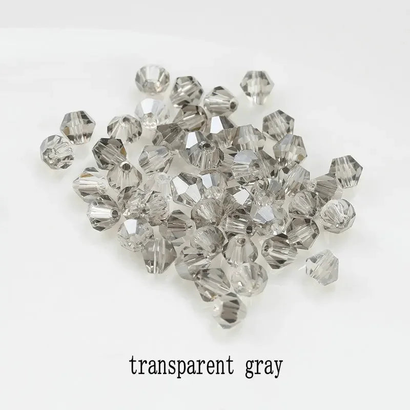 200pcs Glass Bicone Beads 4mm Crystal Beads Jewelry Making Supply for DIY Projects, Bracelets, Necklaces, Earrings