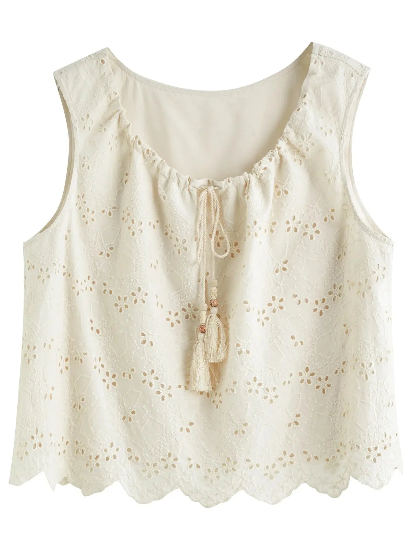 Textured Midi Skirt & Tank in Ivory
