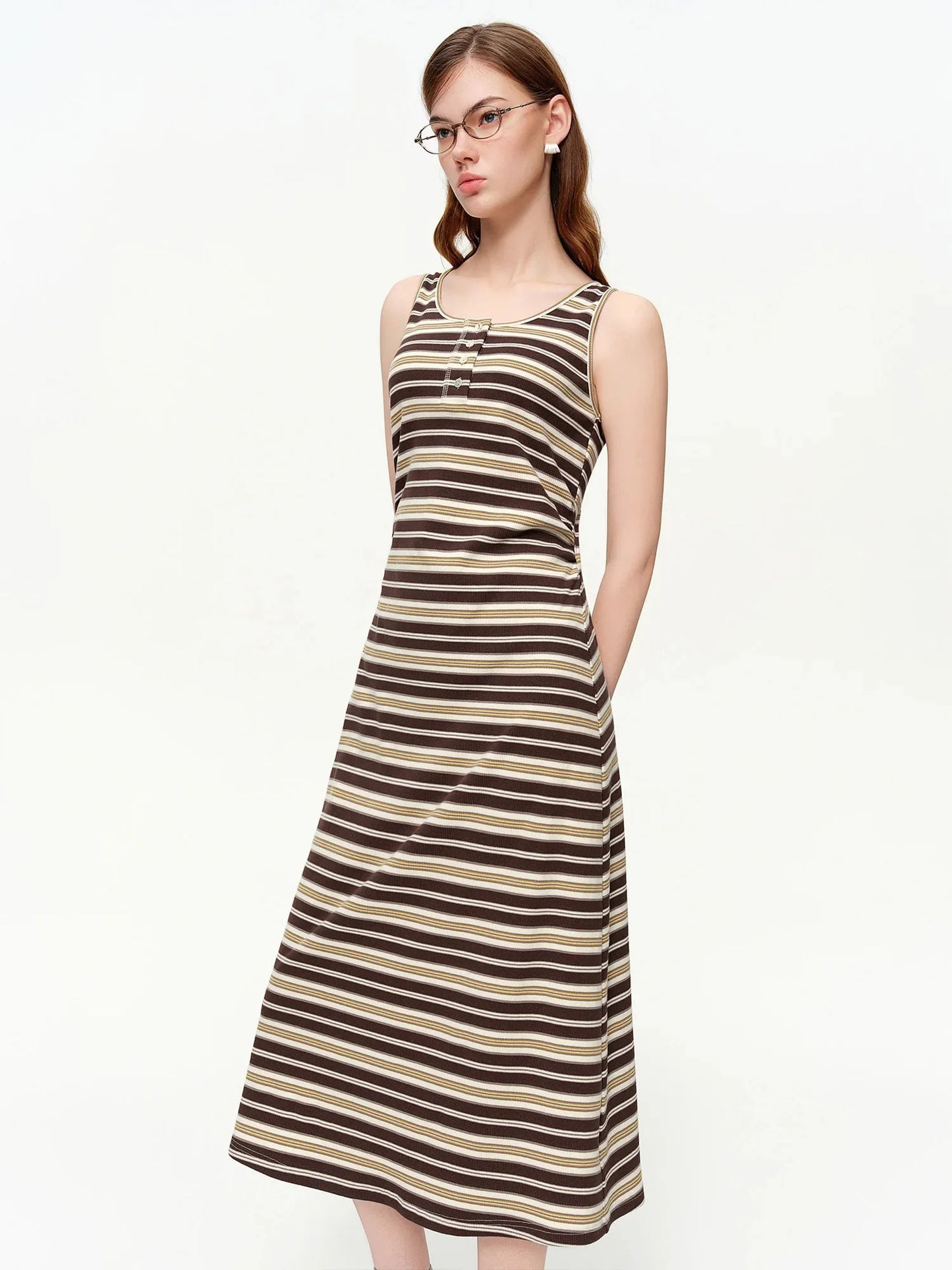Women's Vest Knitted Vest & Shirt Dress Set New Spring Style