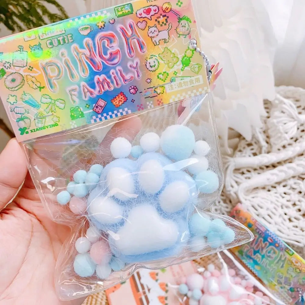 Mini Cat Paw Squeeze Toy | Silicone Pinch Decompression Toy