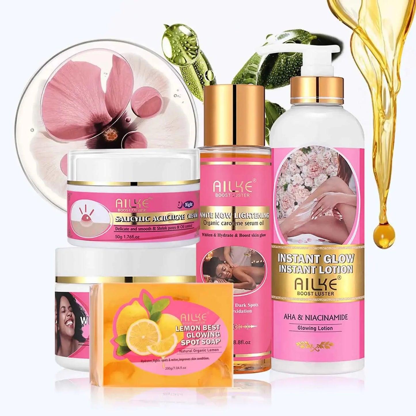 AILKE Women Skin Glowing Body Lotion, Moisturizing, Brightening, Nourishing, Smoothing Skin Cream, With Niacinamide