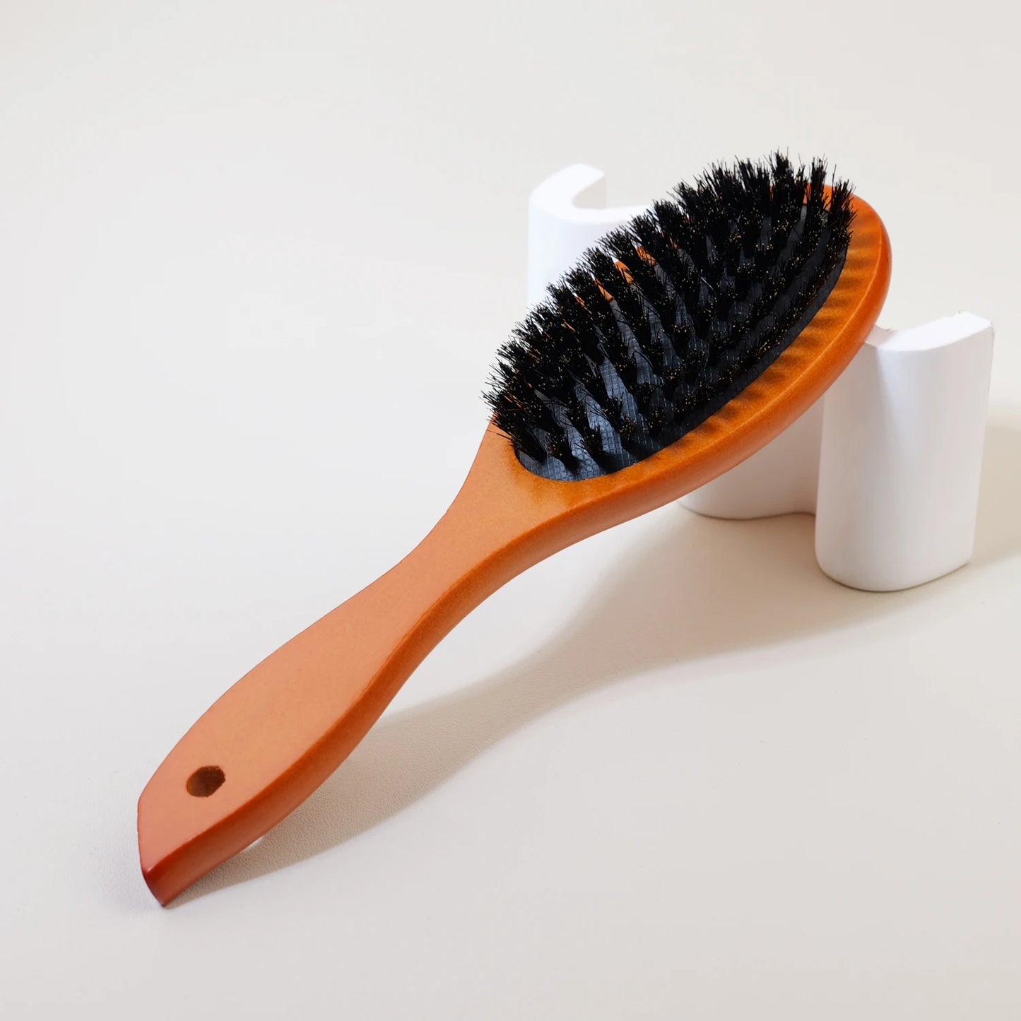 Unfold styling airbag comb, one piece wooden handle, bristle hair brush, salon hair care,Special for real hair wigs
