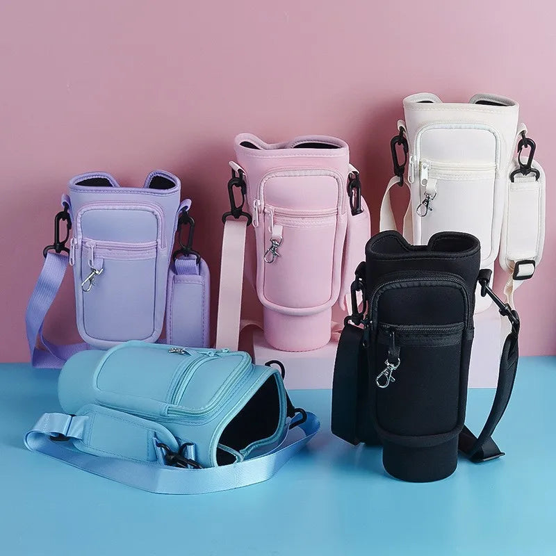 Water Bottle Carrier Bag For Stanley 40oz Insulated Mug Cup Holder Portable Water Bottle Bag with Adjustable Shoulder Strap