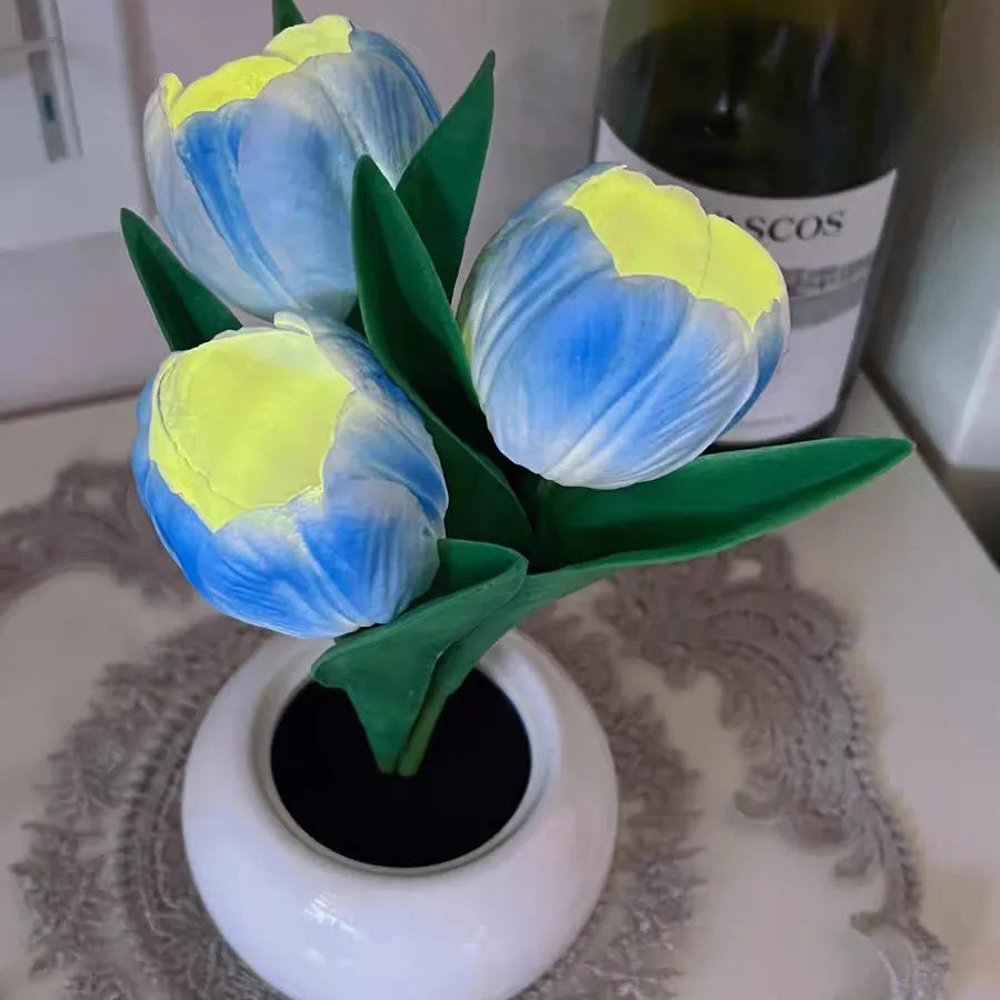 Tulips LED Chargeable Table Lamp