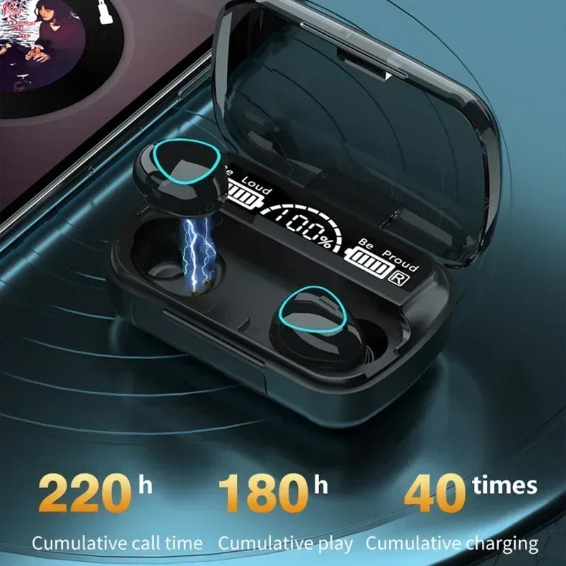 M10 TWS Bluetooth Headphones 2500mAh Charging Box Wireless Earphones With Microphone 9D Stereo Sports Waterproof Earbuds Headset