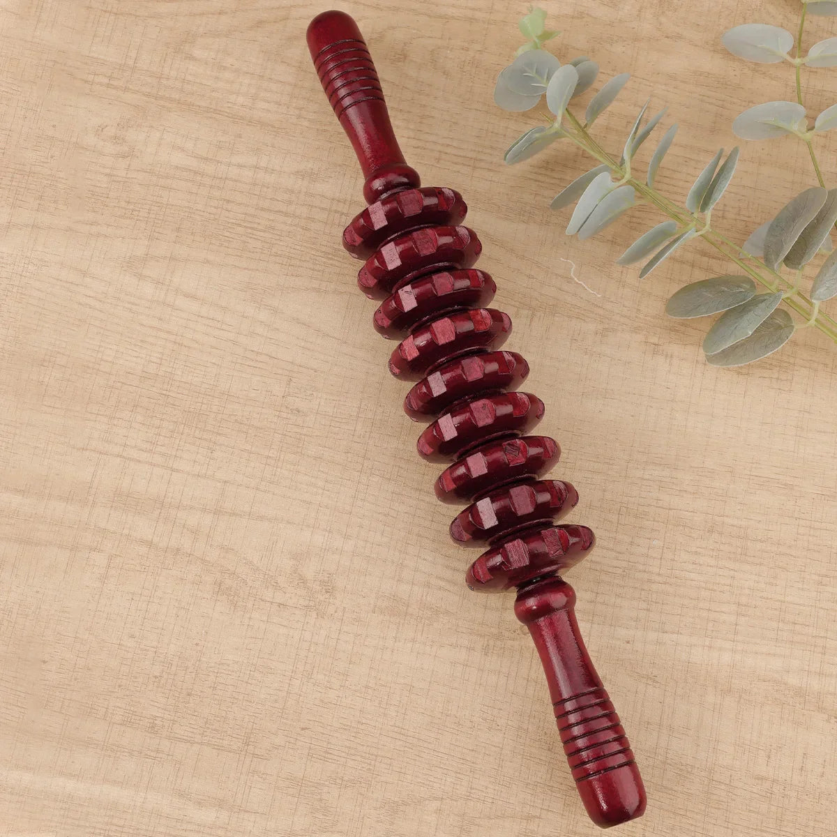 Wooden Therapy Massager Roller Trigger Point Massager Stick for Fascia Cellulite Muscle & Abdomen Body, Muscle Belly Relief Too