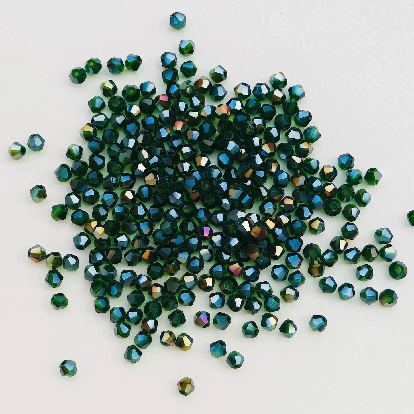 100pcs Multicolor Crystal Bicone Shaped Beads Loose Spacer Glass Beads for Jewelry Making Bracelet Necklace Earring Accessories
