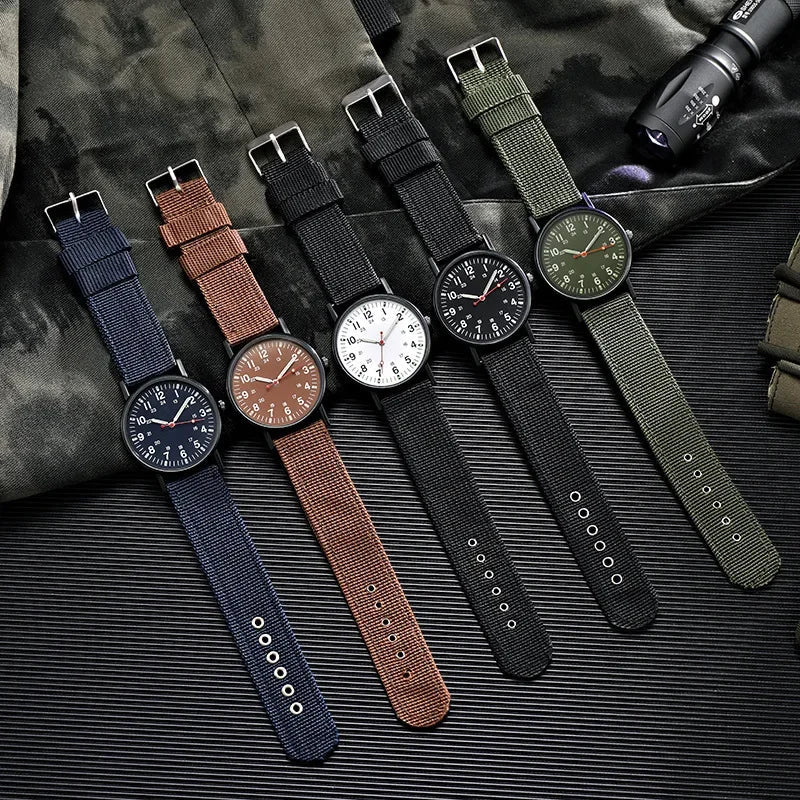 Canvas Strap Outdoor Military Watch