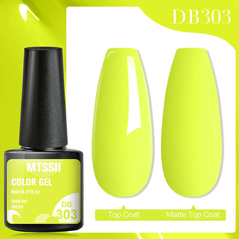 Mtssii 7ml Neon Snowflake Gel Nail Polish Fluorescent Gel UV LED Semi Permanent Glitter Snow Sequins Nails Art Design Varnishes