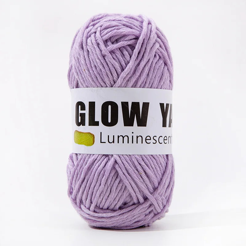 50g Novel Functional Yarn Glow In The Dark Polyester Luminous Chunky Yarn 2mm for Hand Knitting Carpet Sweater Hat Wool Yarn 80m