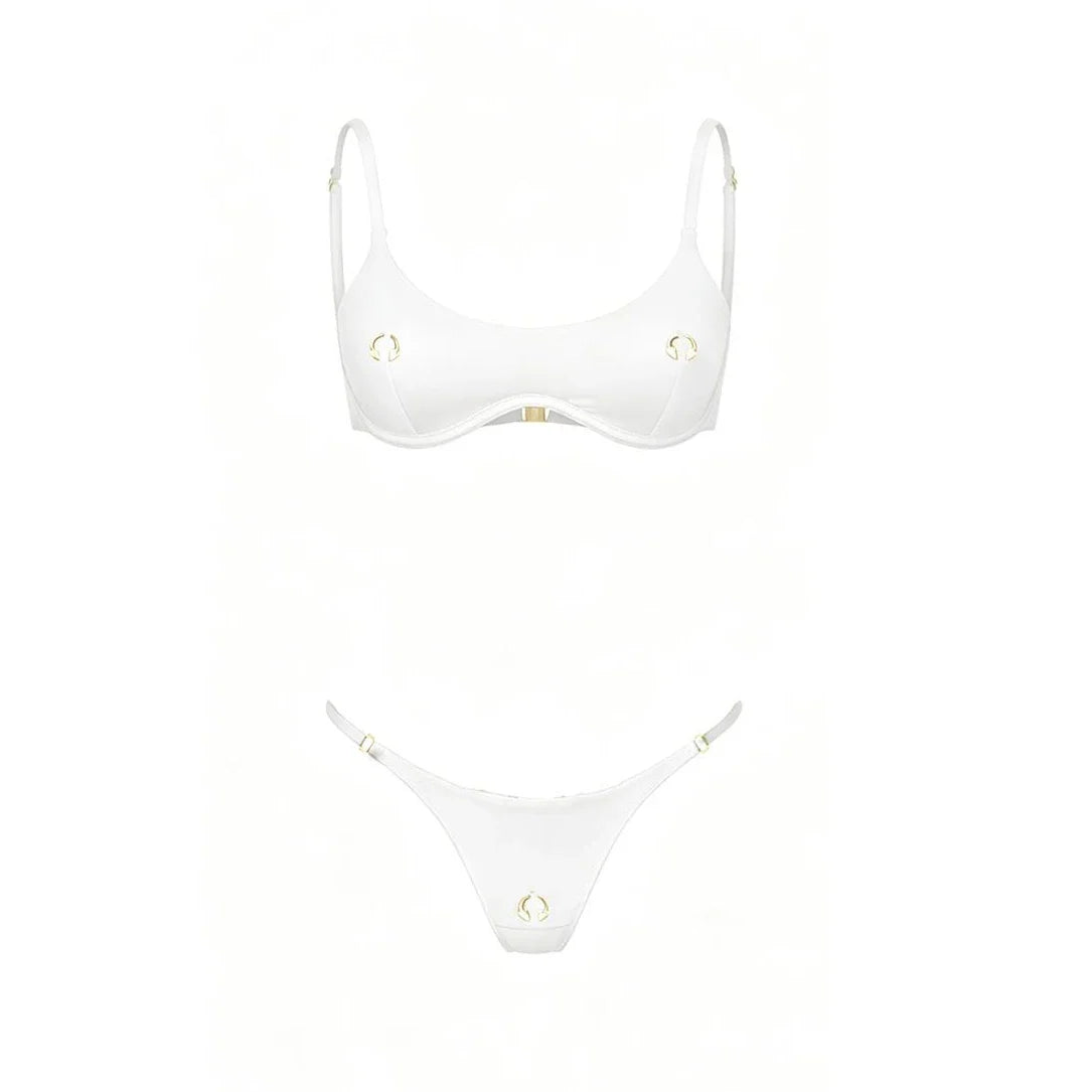 Sexy 3Pcs Swimsuit With Beach Pants Women Bikini Push Up Swimwear Biquini White Swim Suit Micro Bikinis Bathingsuit Beachwear