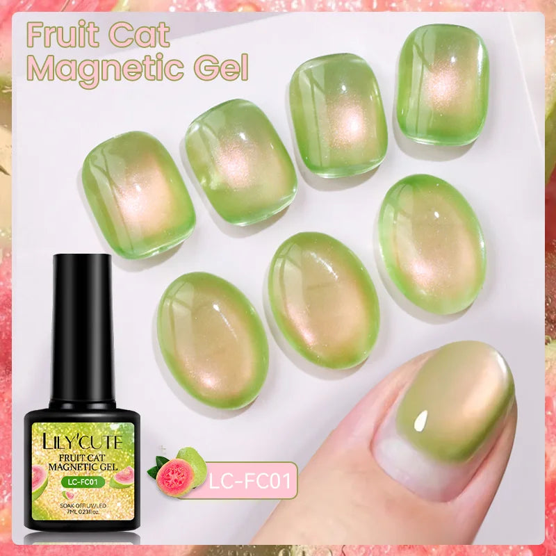 LILYCUTE 7ml Reflective Glitter Cat Magnetic Gel Nail Polish Semi permanent Soak Off UV LED Varnish Nail Supplies