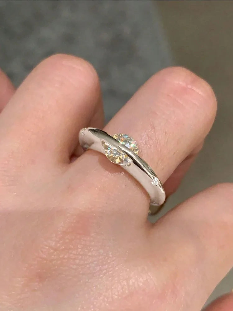 925 Sterling Silver Fashion Planet Around Advanced White Zircon Ring For Women Wedding Party Daily High Quality Fine Jewelry