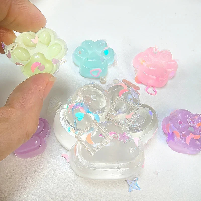 Glow Cat Paw Squishy Toy | Stress Relief and Luminous Decompression Toy