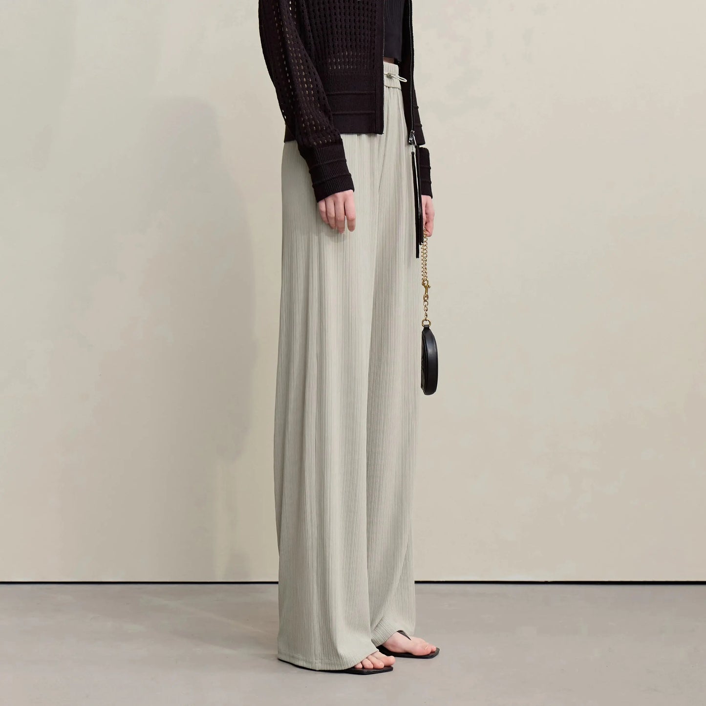 Versatile Knitted Wide-Leg Pants