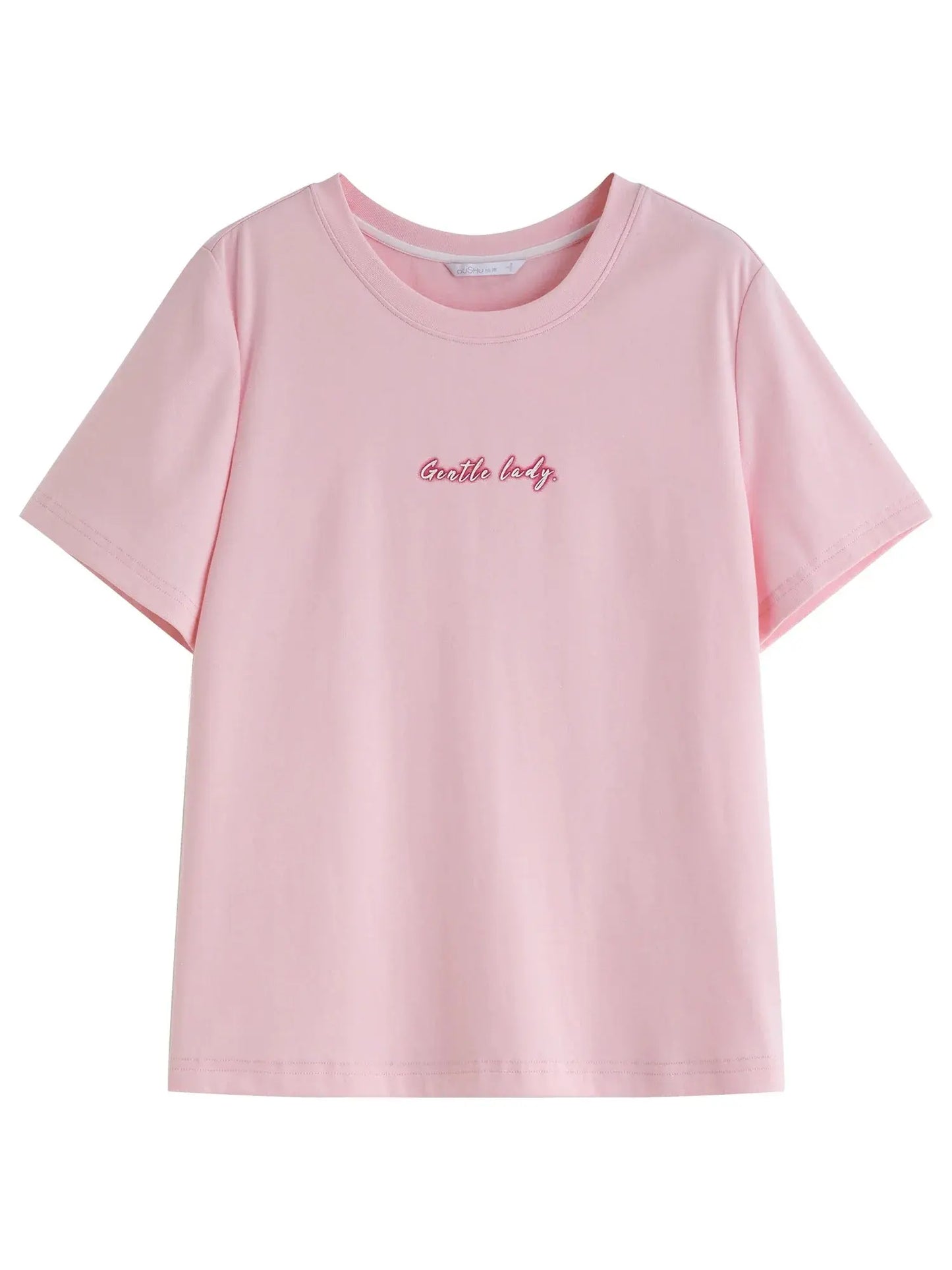 Plus-Size Contrast Letter Tee