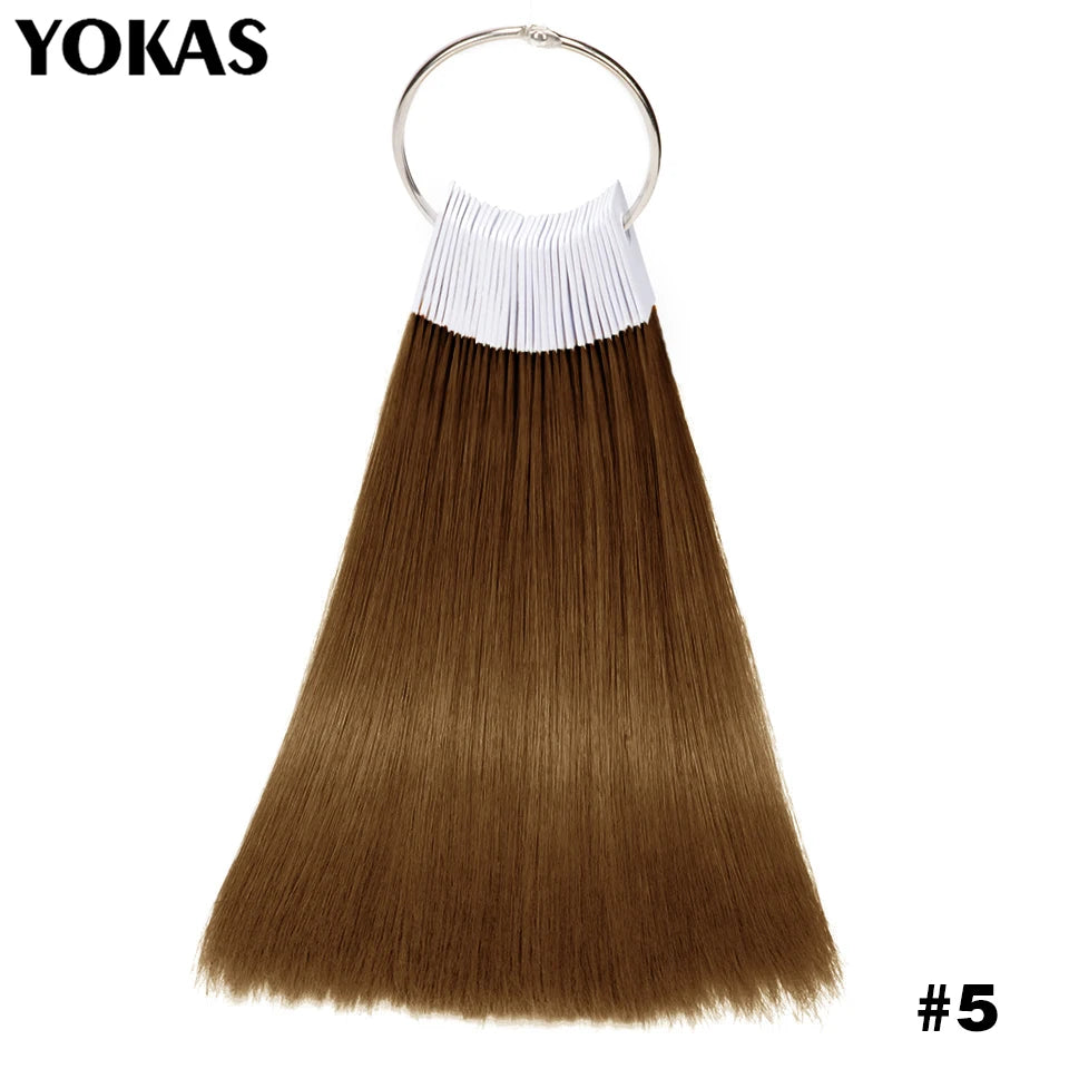 Hairdressing Salon Supplies Swatches Hair Rings for Braids Human Hair Paint Strands Color Ring for Painting Test Sample YOKAS