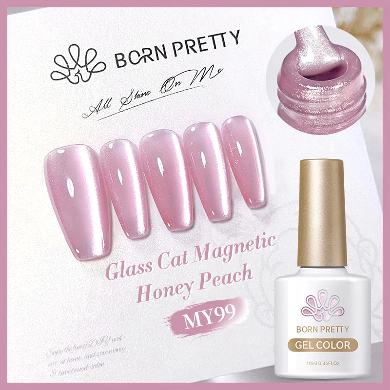BORN PRETTY 10ml Rainbow Auroras Cat Magnetic Gel Nail Polish Holographics Nail Gel for Manicure Design Varnis Semi Permanent