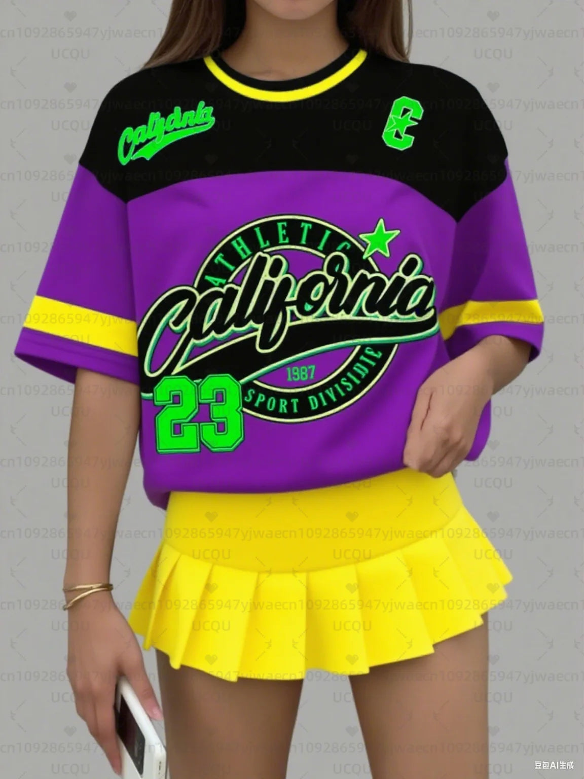 Women's Sports Jersey California 23 Print Short Sleeve T-Shirt Summer Graphic Tee Baseball Jerseys Plus Size Men's Sport T-Shirt