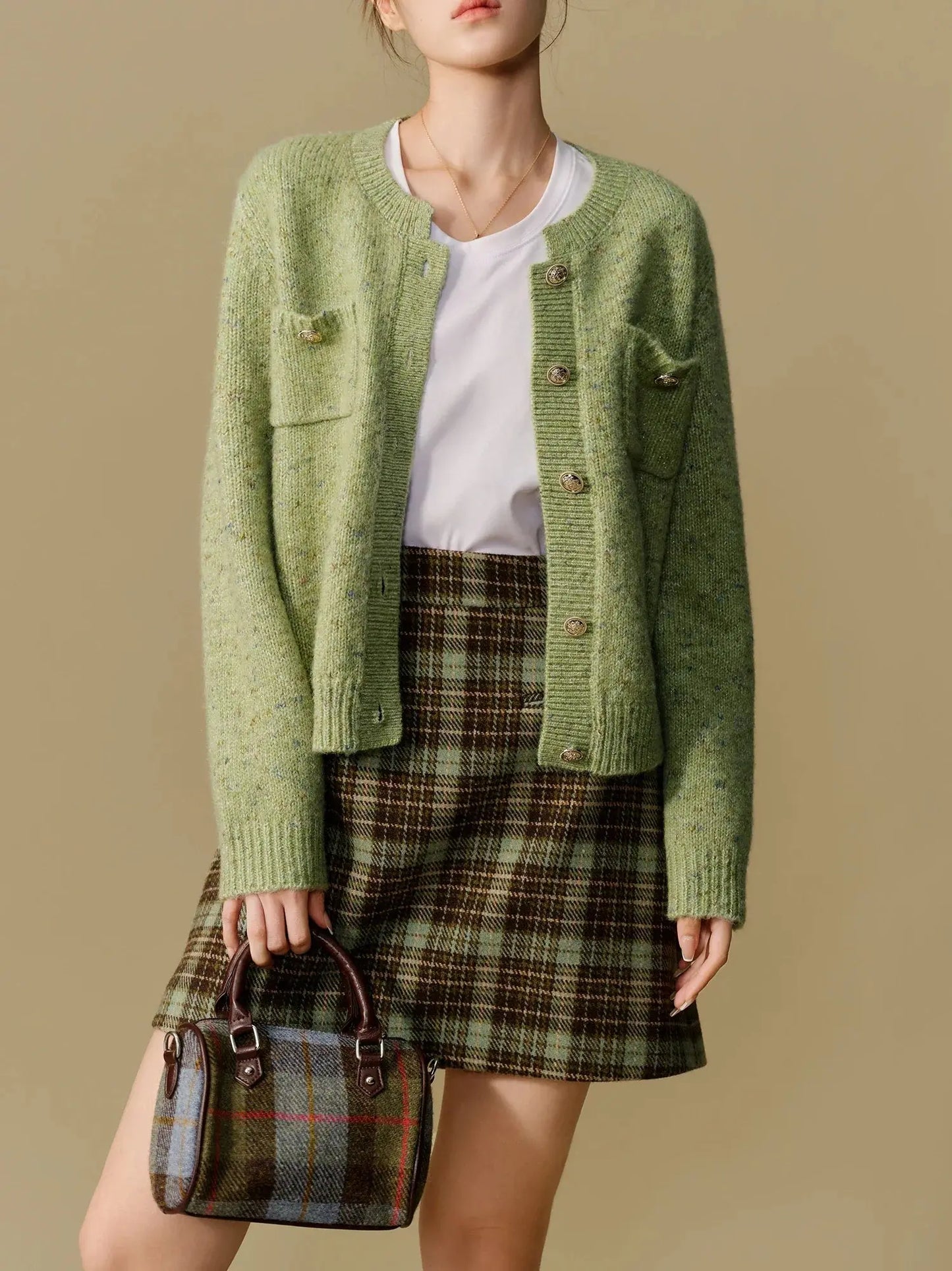 Chic Winter Knitted Cardigan Sweater Jacket for Women