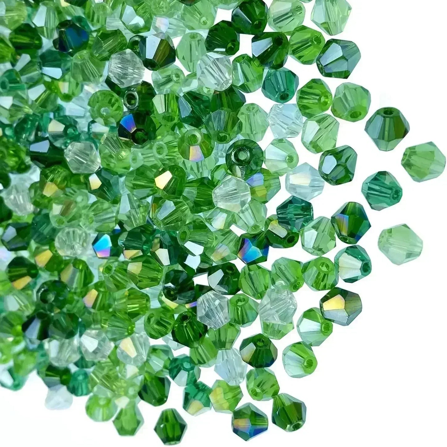 100pcs Multicolor Crystal Bicone Shaped Beads Loose Spacer Glass Beads for Jewelry Making Bracelet Necklace Earring Accessories