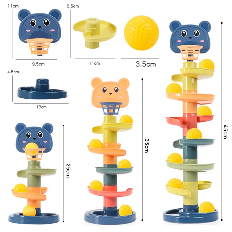 Montessori Push Pop Rolling Ball Track