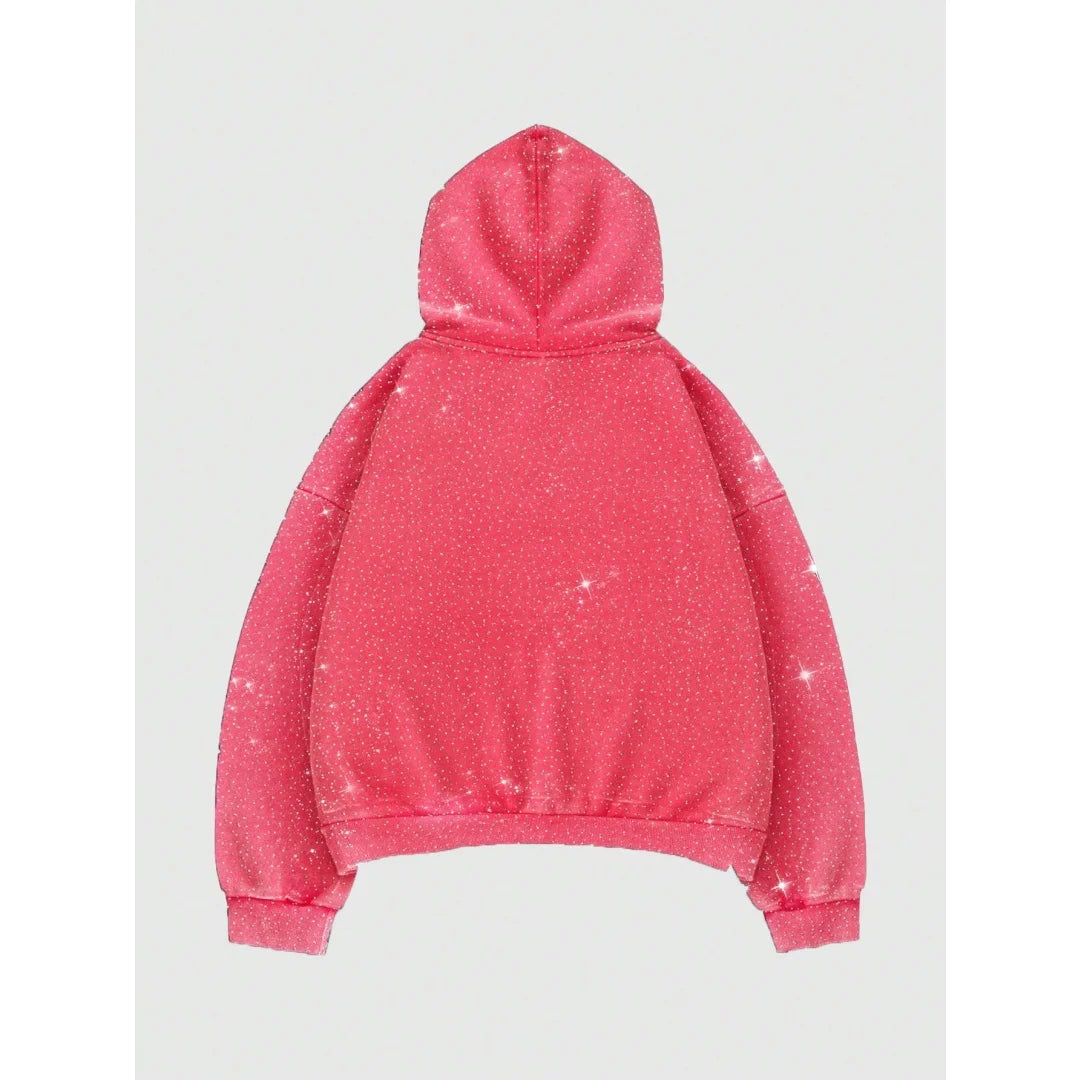 Blitzed Up Rhinestone Hoodie Statement Making Pieces