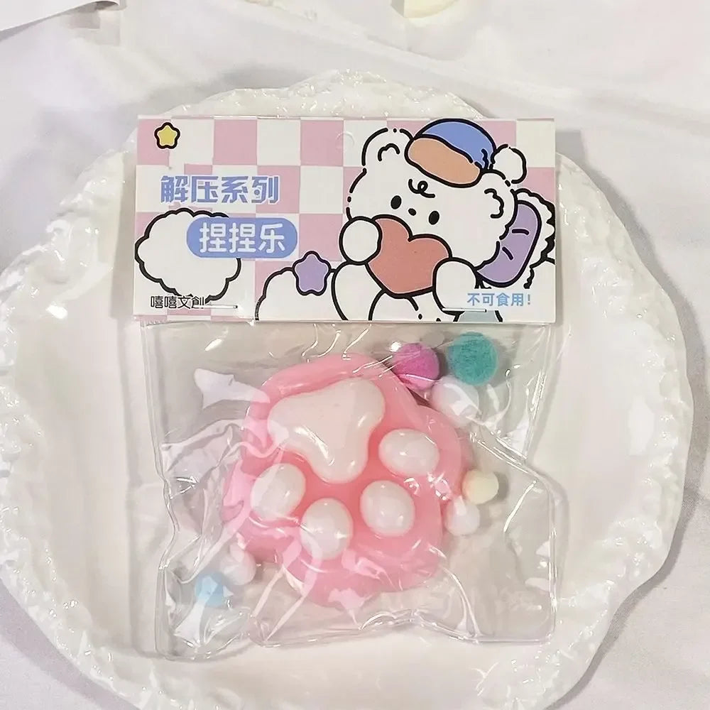 Mini Cat Paw Squeeze Toy | Silicone Pinch Decompression Toy