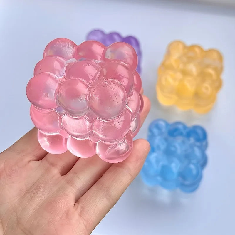 Squishy Maltose Fidget Toy | Bright Soft Colored Cubic Squeeze Stress Relief