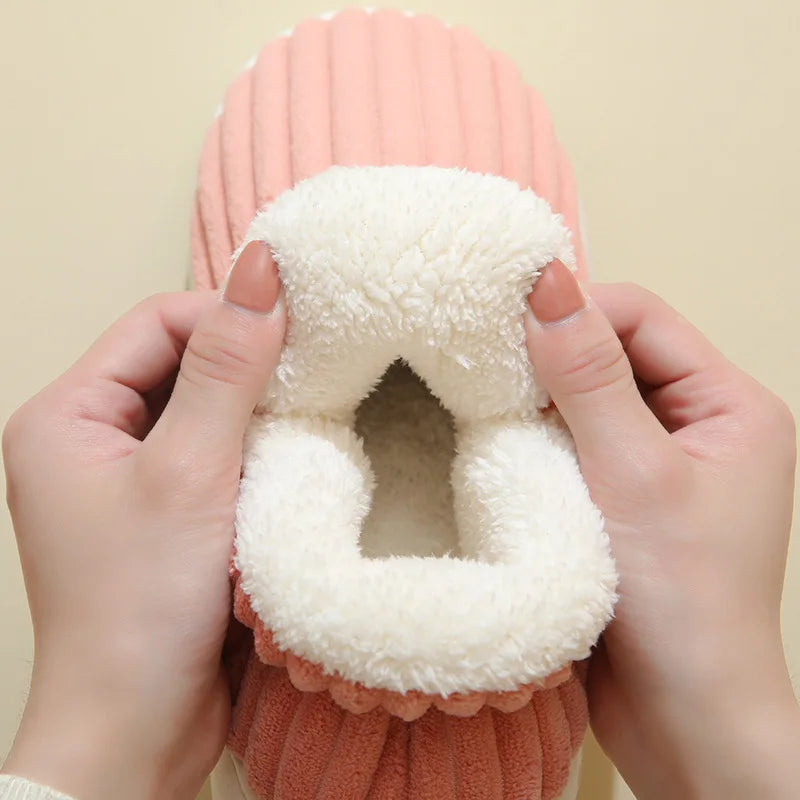 2025  New Soft Sole Slippers For Women Winter Fashion Women Fur Slippers Fuzzy Plush Men Slippers Warm Furry Women Cotton Shoes