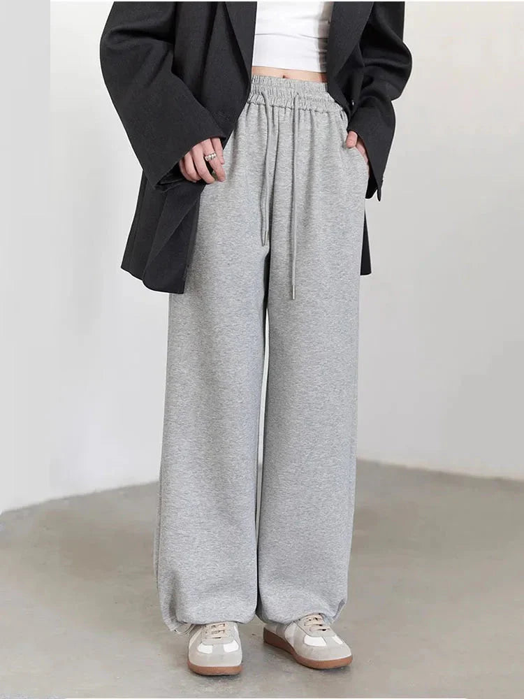 High-Waisted Wide Leg Pants Casual Loose Trousers