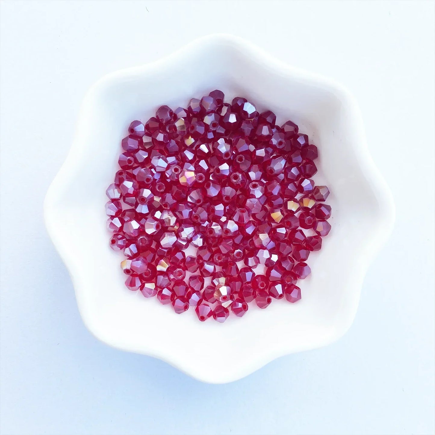 100pcs Multicolor Crystal Bicone Shaped Beads Loose Spacer Glass Beads for Jewelry Making Bracelet Necklace Earring Accessories