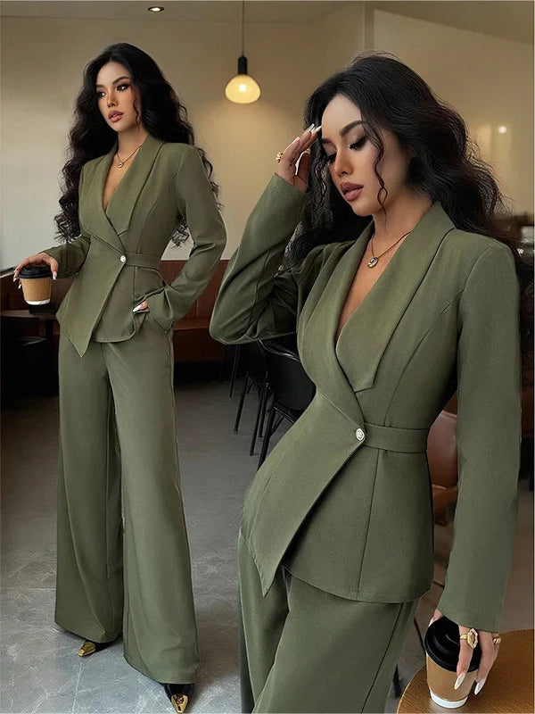 Women's 2 Piece Business Suit  - Temperament Fashion