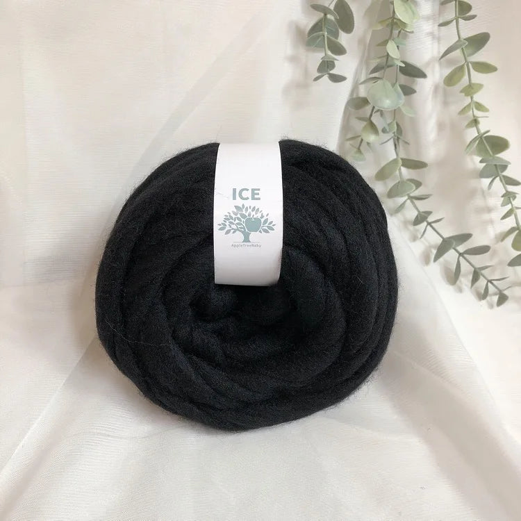 100g Giant Chunky Knitting Yarn - Icelandic Roving Imitation-Wool Super Soft for Arm Knit Crochet DIY Sweater Scarf Hat Projects