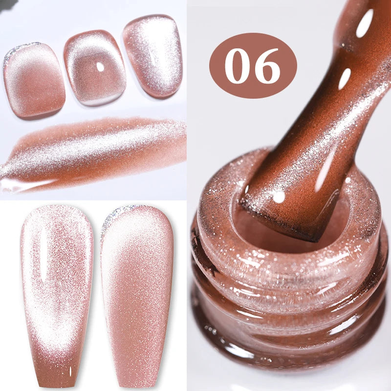 BORN PRETTY 10ml Rainbow Auroras Cat Magnetic Gel Nail Polish Holographics Nail Gel for Manicure Design Varnis Semi Permanent