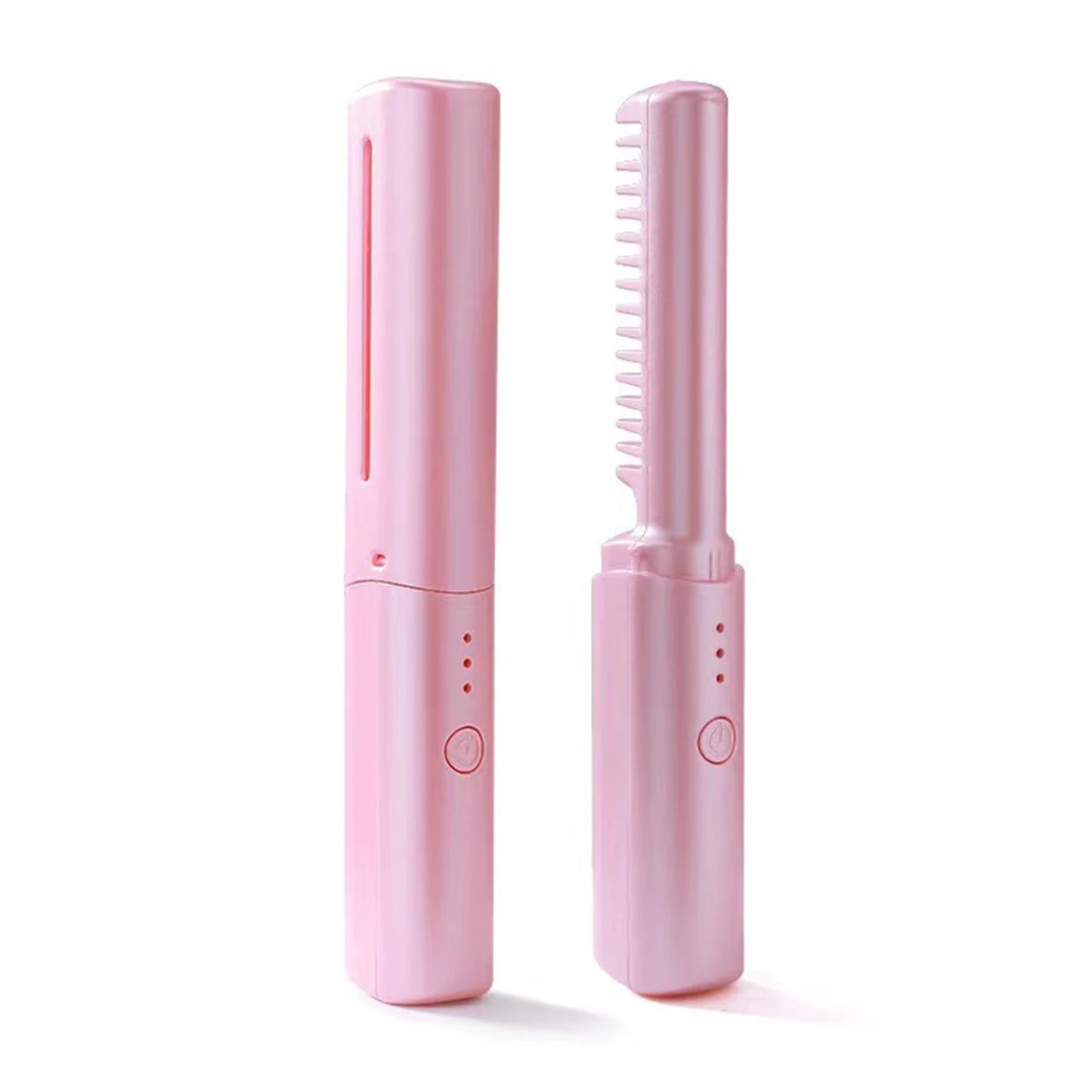 Cordless Hair Straightening Comb Rechargeable Travel Hair Straightener Portable Straightening Comb for Smooth Frizz-Free Hair