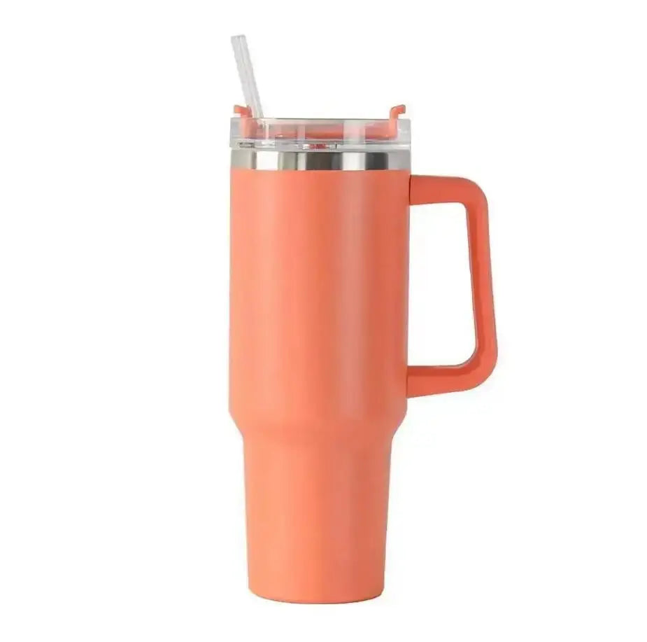 40oz Insulated Tumbler with Handle & Straw, 1200ML Travel Coffee Cup-5