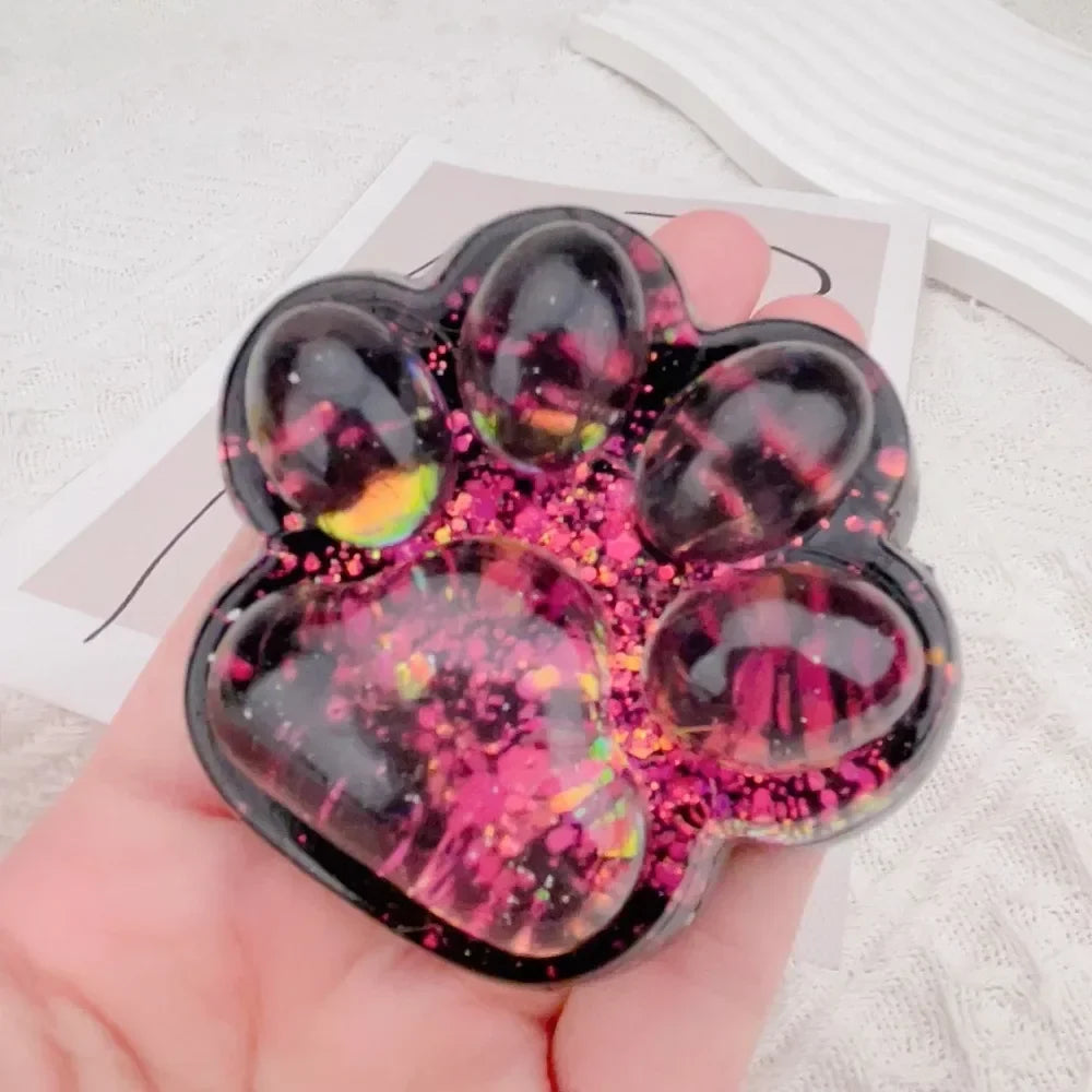 Mini Cat Paw Squeeze Toy | Silicone Pinch Decompression Toy