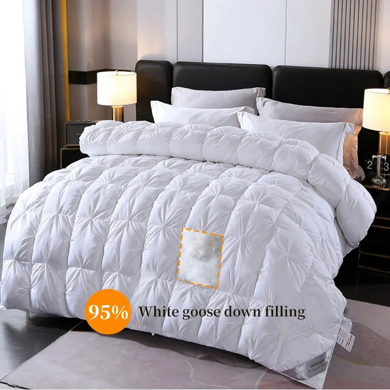 100% pure cotton goose down comforter, five-star hotel down comforter, winter thick comforter, spring and autumn comforter