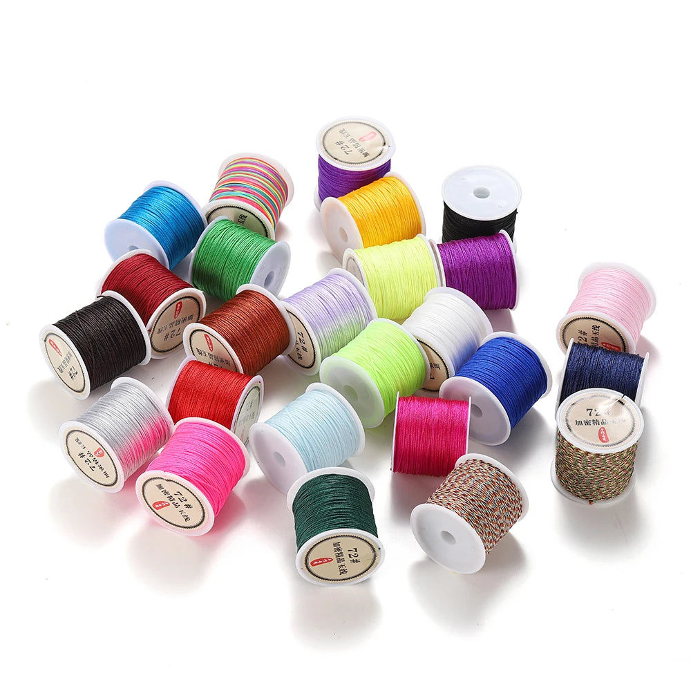 10/50M 0.8mm Nylon Thread Cord Chinese Knot Bracelet Braided String for DIY Tassel Beading Shamballa String Jewelry Making