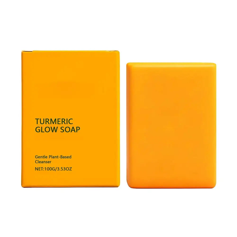 Turmeric Glow Soap Bar for Face ＆ Body with Shea Butter, Brighten Hydrating Body Wash & Face Wash for Dark Spots, Even Skin Tone