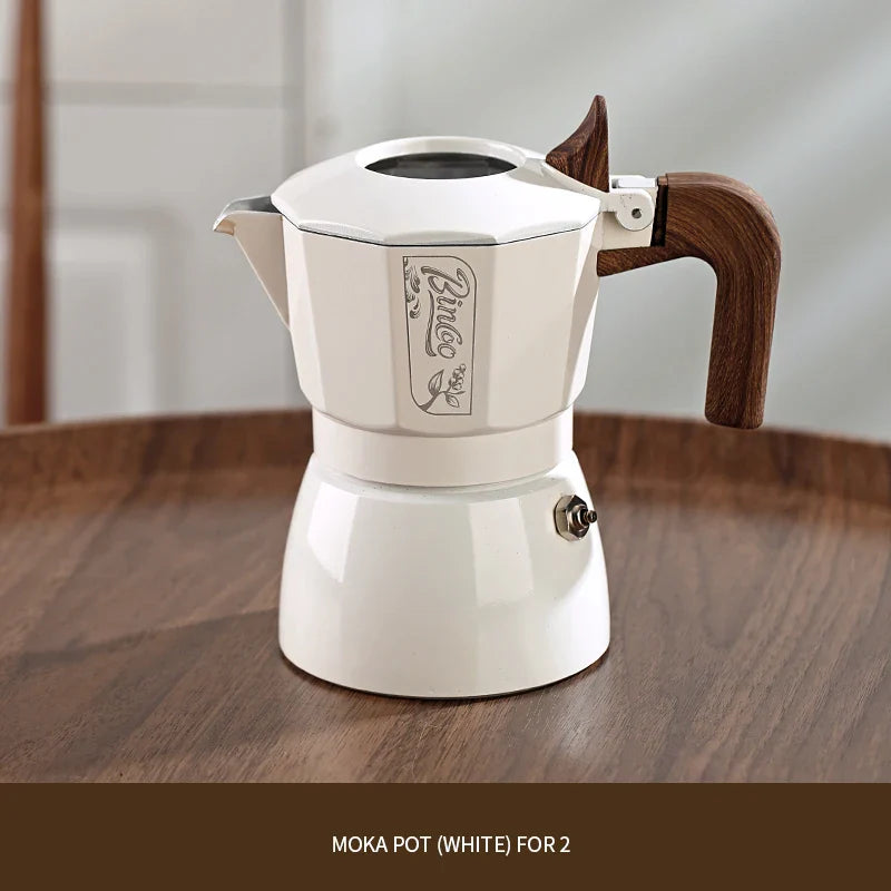 Double-valve Italian Moka Pot Aluminum Coffee-8