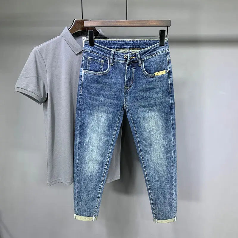 Men Skinny Jeans – Light Color Slim Fit Casual Fashion Denim