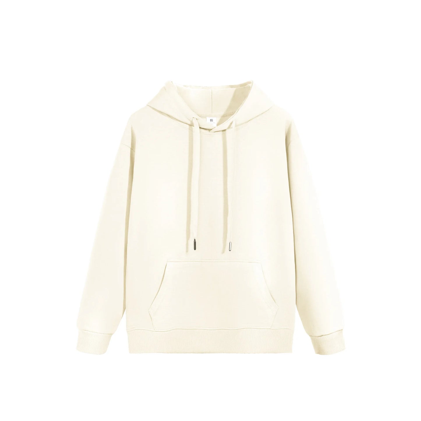 New Men's Cotton Hooded Loose Fit Hoodie Streetwear Pullover American Style Solid Color Long Sleeve Casual Essentials Hoodies