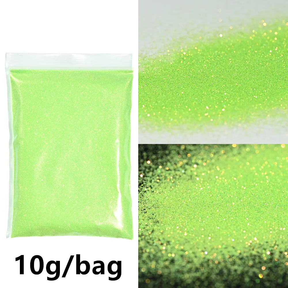 5g Laser Holographic Bulk Glitter Nail Shining Sparkly Pigment Loose Fine Glitter Reflective Gel Polish Accessories Nail Powder