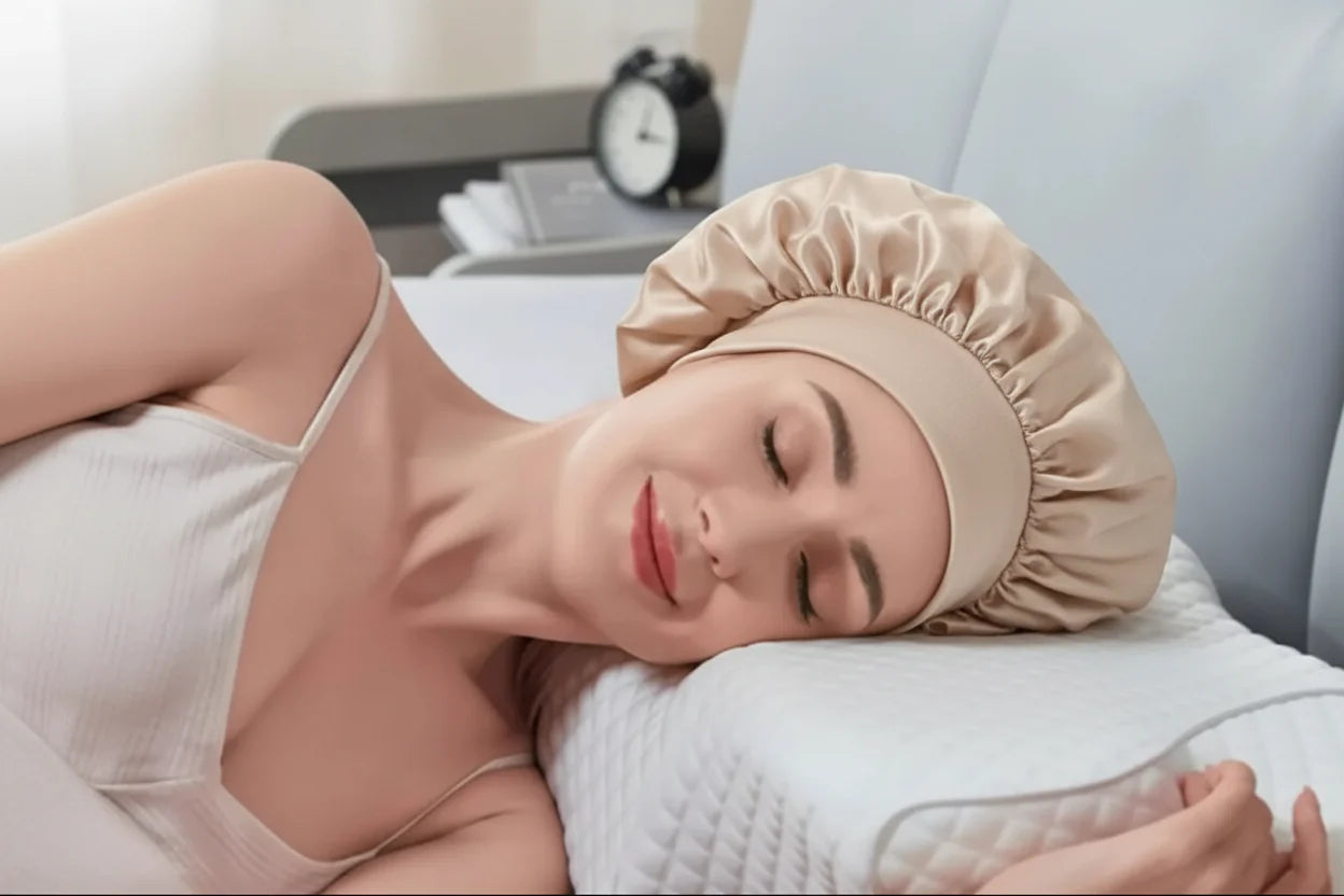 Solid Wide-Brimmed Satin Hair Bonnet for Sleeping *Multiple Colors*