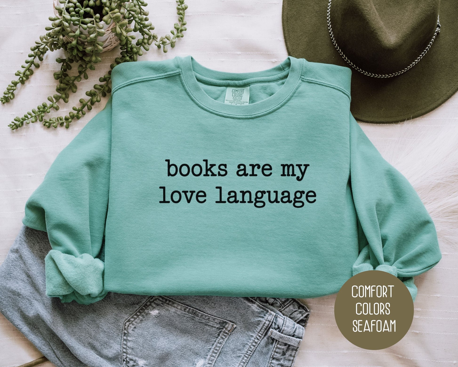Books are My Love Language Comfort Colors Sweatshirt-7