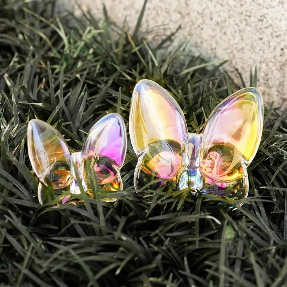 Multiple Color Crystal Butterfly Figurines Reflective Clear Crystal Glass Butterfly Ornament Vivid Super Winkling